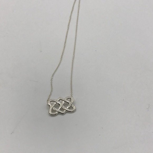 LIKE NEW!! Tiffany & Co. Sterling Silver Celtic Love Knot Necklace - Picture 5 of 5